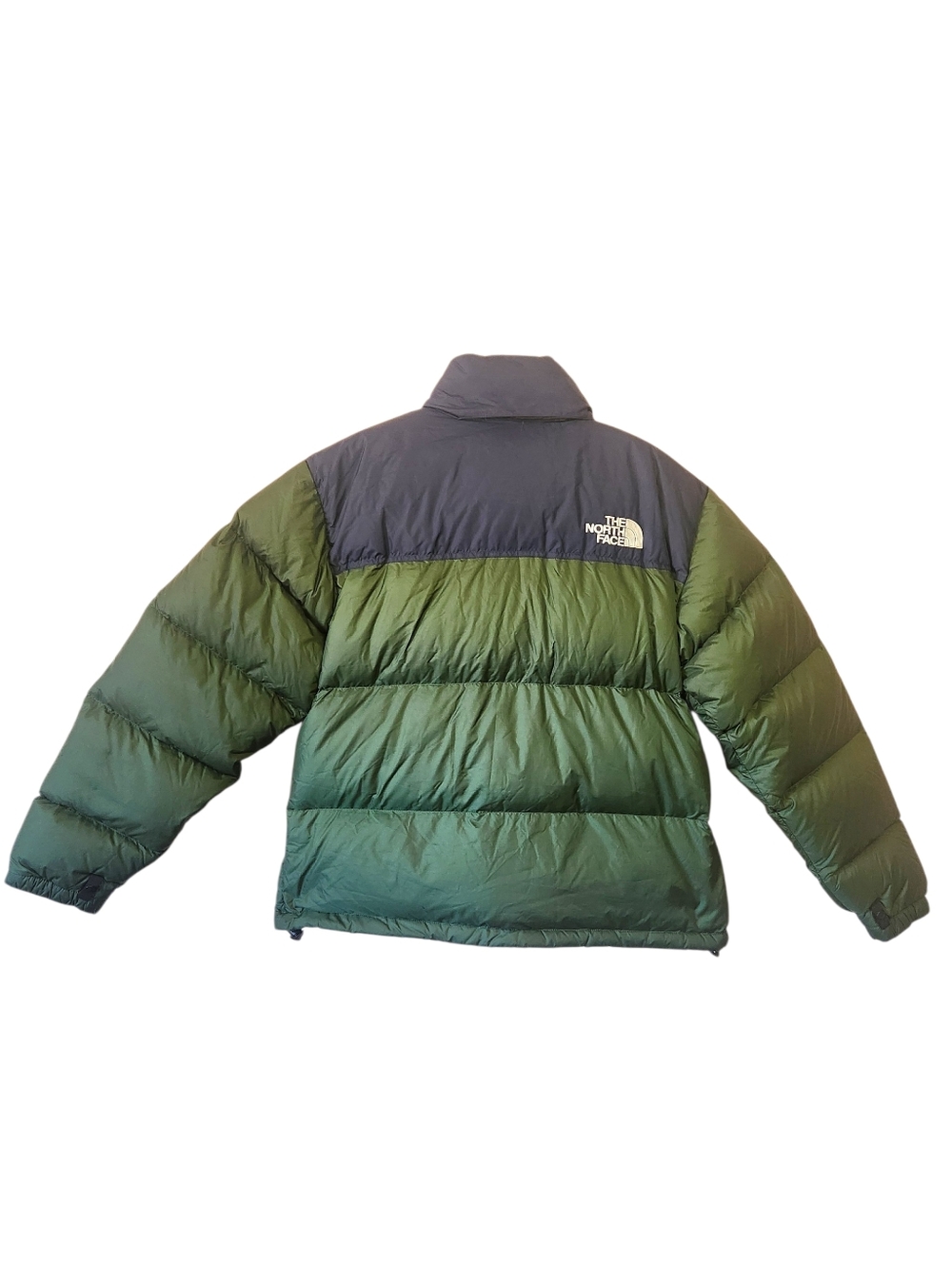 The North Face 1996 Retro Nuptse Jacket Pin Needle Green/Summit Navy Size M EUC - Picture 3 of 11